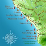 Santa Teresa and Malpais Surf Map