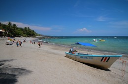 The beach in Montezuma has many hotels