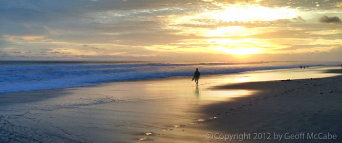 Sunset with Surfer